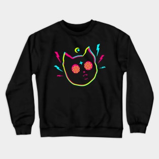 Catnip. Psychedelic cat. Crewneck Sweatshirt